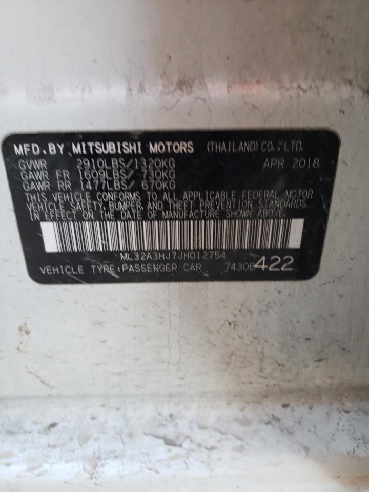 ML32A3HJ7JH012754 2018 Mitsubishi Mirage Es