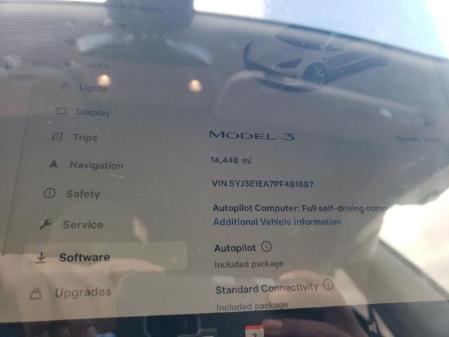 5YJ3E1EA7PF481687 | 2023 Tesla model 3