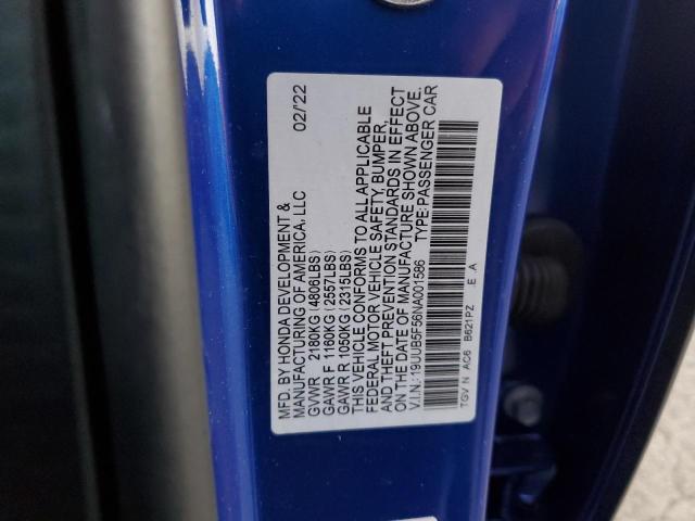 19UUB5F56NA001586 | 2022 ACURA TLX TECH A