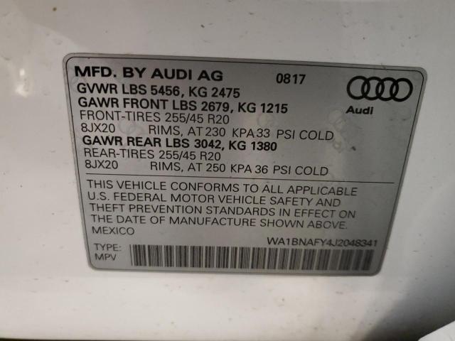 WA1BNAFY4J2048341 | 2018 AUDI Q5 PREMIUM