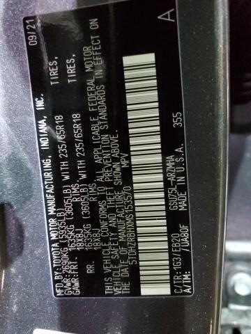 VIN 5TDHZRBHXMS153570 2021 Toyota Highlander, Xle no.14