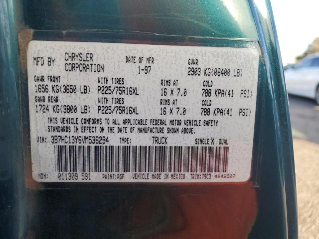 1997 Dodge Ram 1500 VIN: 3B7HC13Y6VM536294 Lot: 40289244