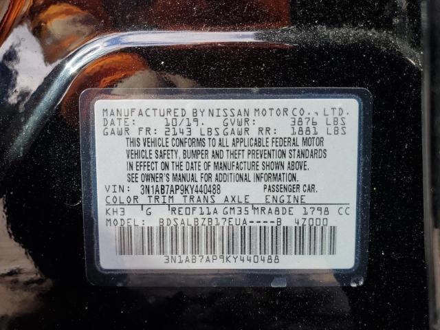2019 NISSAN SENTRA 3N1AB7AP9KY440488