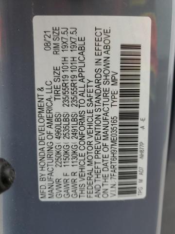 7FART6H97ME035165 2021 Honda Cr-V Touring