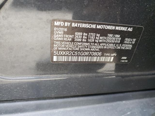 5UXKR2C51G0R70806 2016 BMW X5, photo no. 12