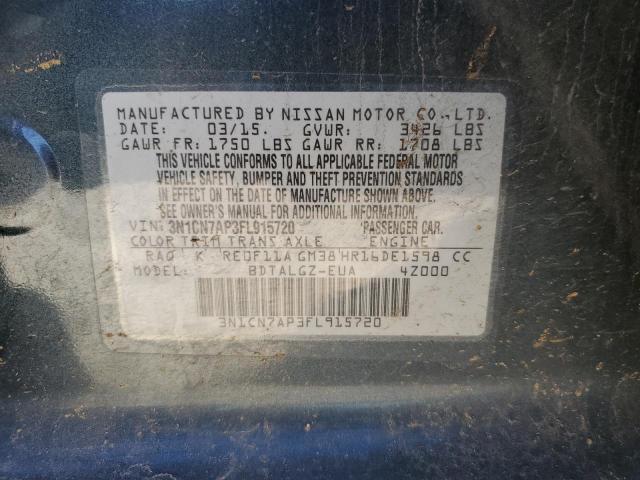 2015 NISSAN VERSA S 3N1CN7AP3FL915720