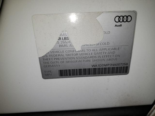 VIN WA1D7AFP7HA007258 2017 Audi Q5, Premium Plus S-... no.13