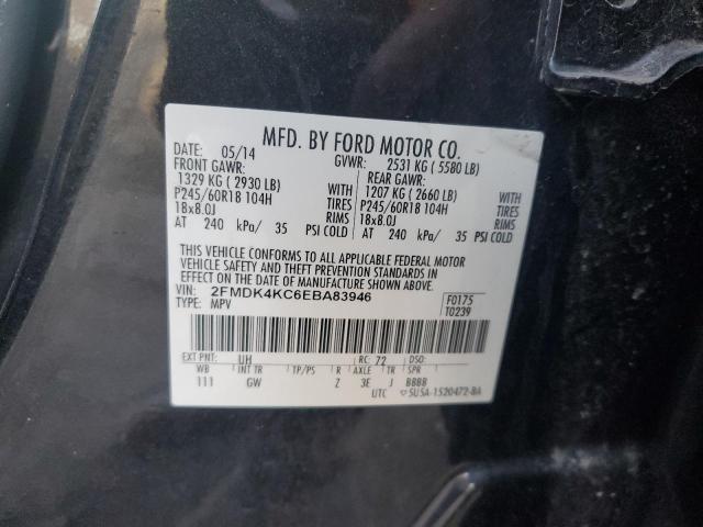 2FMDK4KC6EBA83946 | 2014 FORD EDGE LIMIT