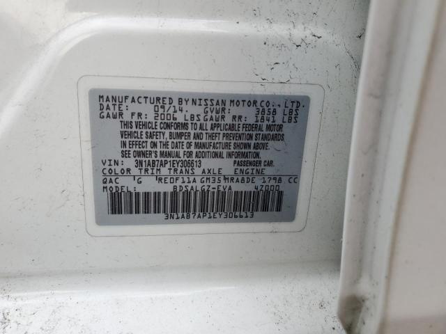 3N1AB7AP1EY306613 | 2014 NISSAN SENTRA S