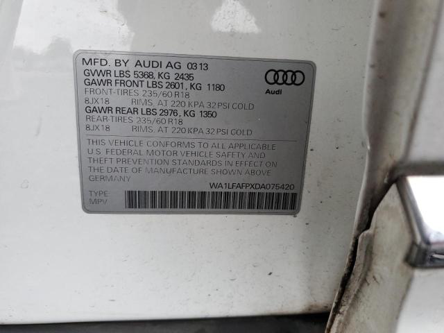 VIN WA1LFAFPXDA075420 2013 Audi Q5, Premium Plus no.14