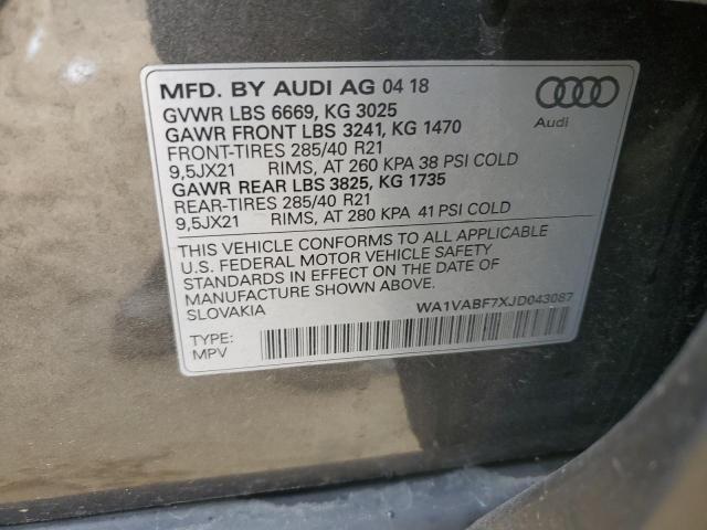 WA1VABF7XJD043087 2018 AUDI Q7, photo no. 13