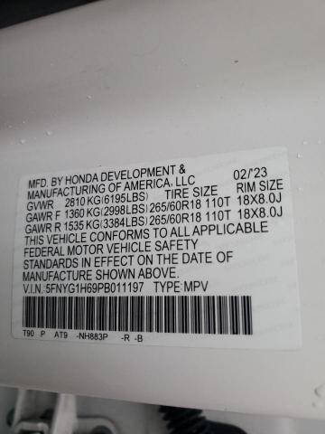 2023 HONDA PILOT TRAI 5FNYG1H69PB011197