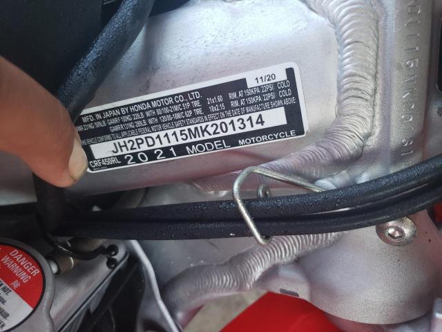 2021 HONDA CRF450 RL - JH2PD1115MK201314