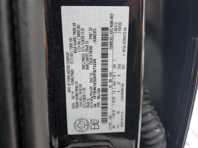 2019 FORD F150 SUPER 1FTEW1E52KFB73226