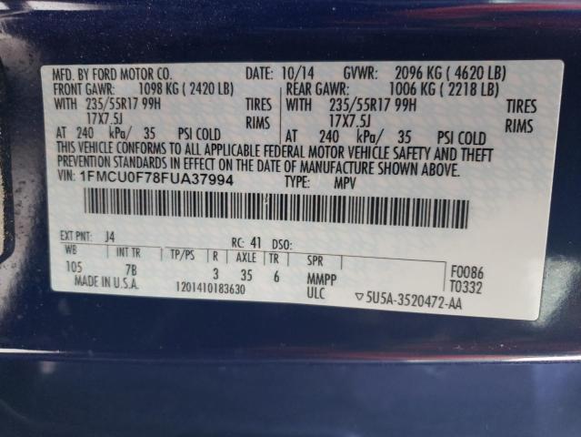 1FMCU0F78FUA37994 | 2015 FORD ESCAPE S