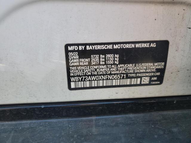2022 BMW I4 EDRIVE4 WBY73AW0XNFN06571
