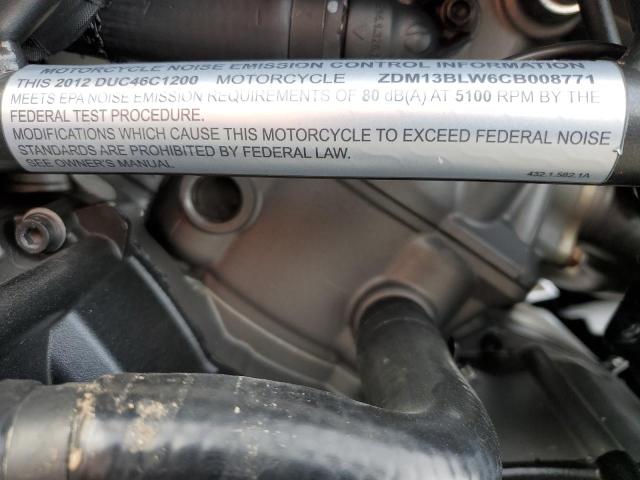 2012 DUCATI DIAVEL - ZDM13BLW6CB008771