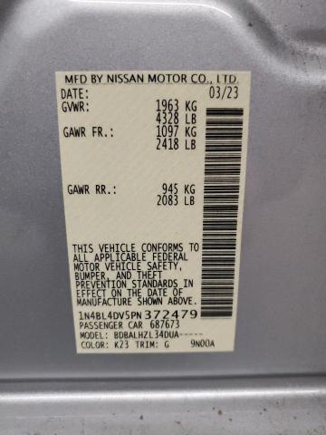 1N4BL4DV5PN372479 | 2023 NISSAN ALTIMA SV