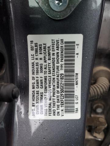 19XFC2F50GE211829 | 2016 HONDA CIVIC LX