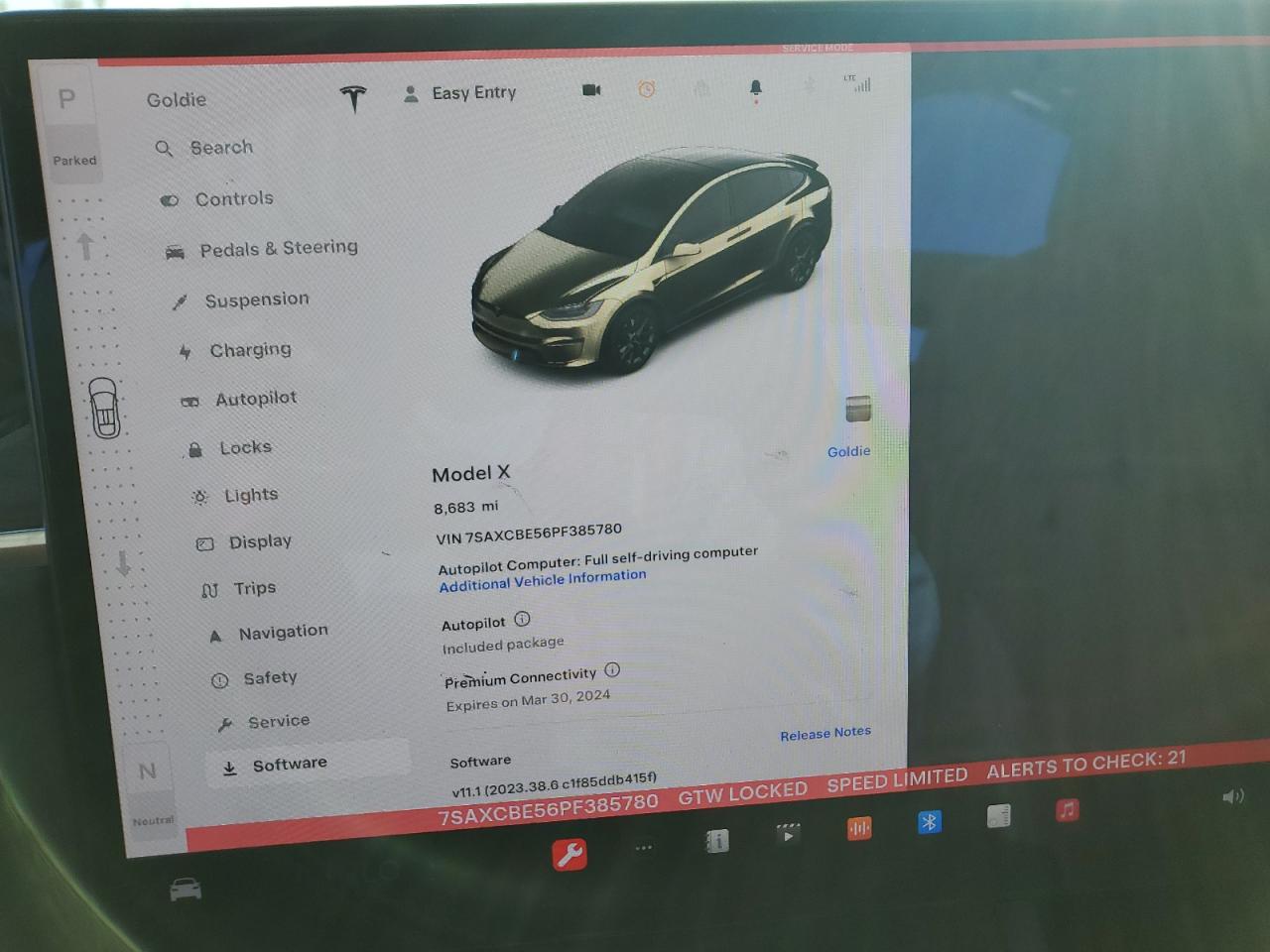 2023 Tesla Model X vin: 7SAXCBE56PF385780