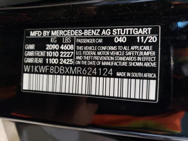 W1KWF8DBXMR624124 | 2021 MERCEDES-BENZ C 300