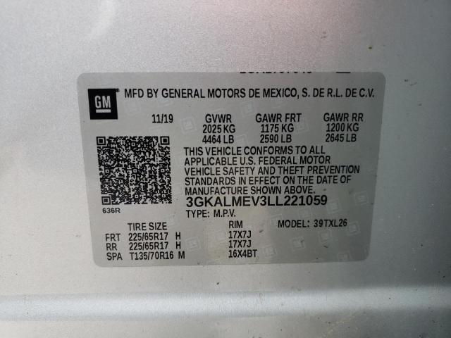 2020 GMC Terrain Sle VIN: 3GKALMEV3LL221059 Lot: 38524644