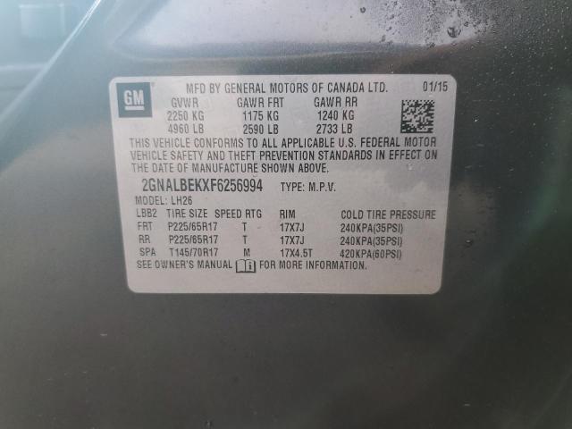 2GNALBEKXF6256994 | 2015 CHEVROLET EQUINOX LT