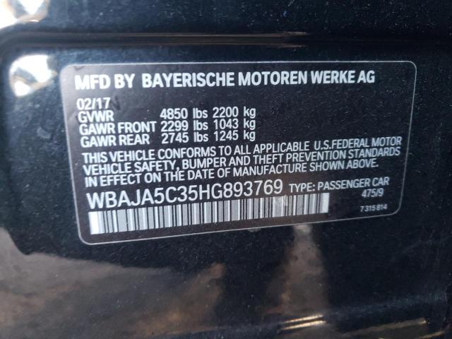 WBAJA5C35HG893769 | 2017 BMW 530 I