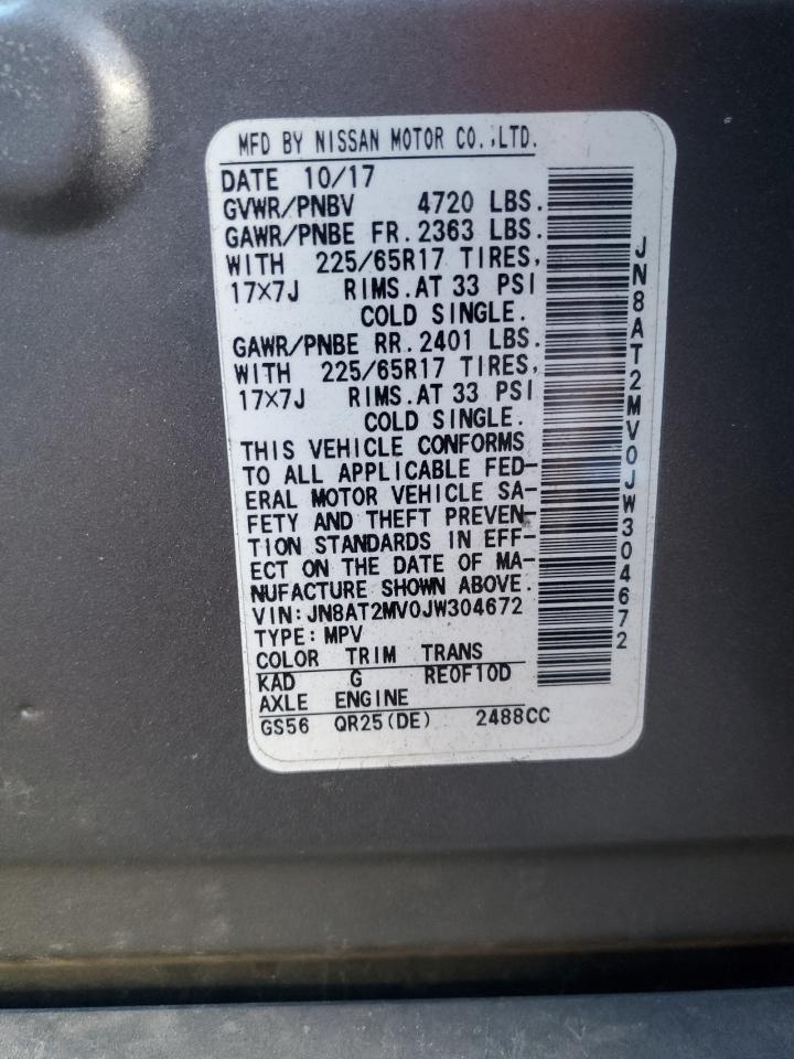 VIN: JN8AT2MV0JW304672 2018 NISSAN ROGUE