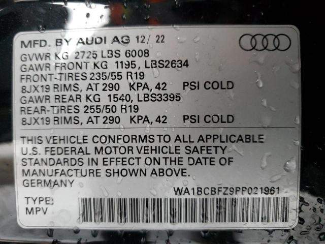 WA1BCBFZ9PP021961 | 2023 AUDI Q4 E-TRON