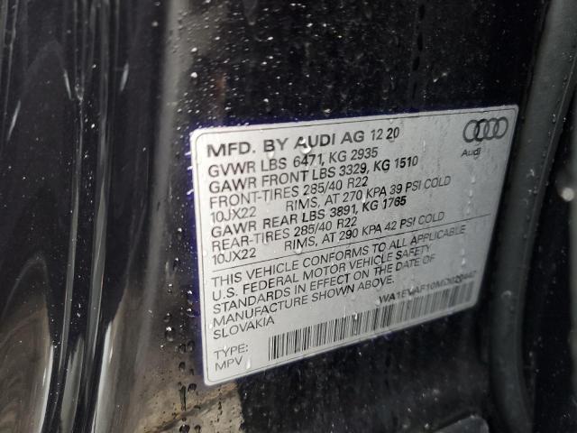 2021 AUDI Q8 PREMIUM - WA1EVAF10MD020447