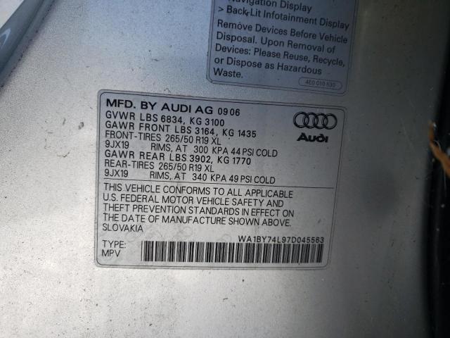 WA1BY74L97D045563 | 2007 Audi q7 3.6 quattro premium