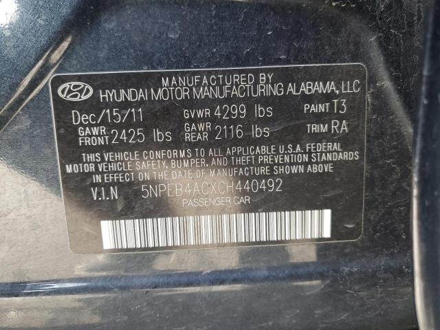 5NPEB4ACXCH440492 | 2012 Hyundai sonata gls