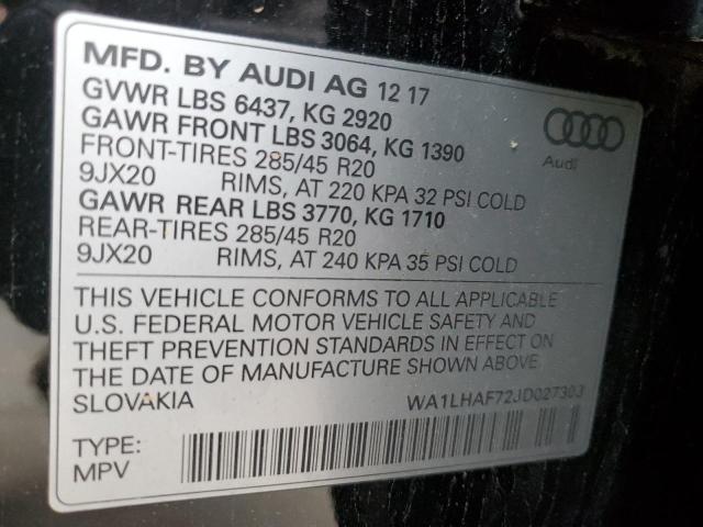 VIN WA1LHAF72JD027303 2018 Audi Q7, Premium Plus no.13