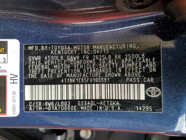 2015 TOYOTA AVALON XLE 4T1BK1EB5FU165591