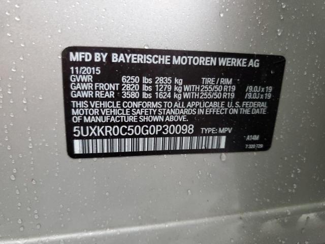 5UXKR0C50G0P30098 2016 BMW X5, photo no. 12