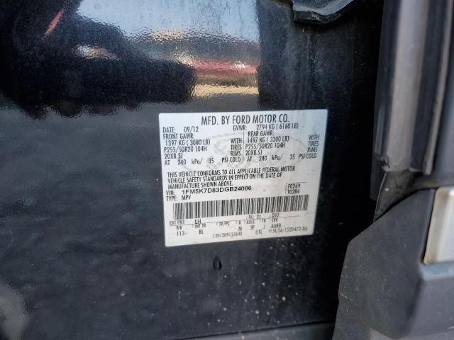 1FM5K7D83DGB24006 2013 Ford Explorer Xlt