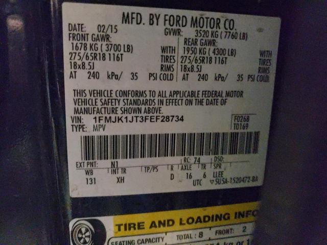 2015 FORD EXPEDITION - 1FMJK1JT3FEF28734