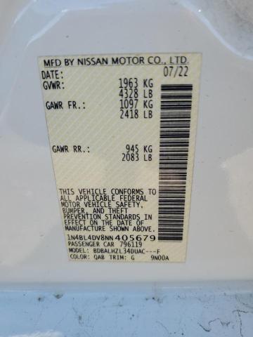 1N4BL4DV8NN405679 | 2022 Nissan altima sv