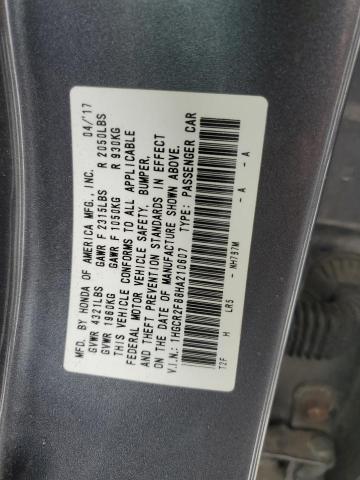 1HGCR2F88HA210607 | 2017 HONDA ACCORD EXL