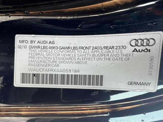 2010 Audi A5 Premium VIN: WAUCFAFRXAA059184 Lot: 39302064