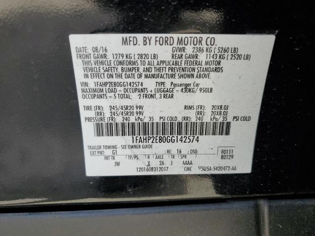 1FAHP2E80GG142574 | 2016 FORD TAURUS SEL