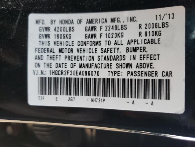 1HGCR2F30EA096070 | 2014 HONDA ACCORD LX