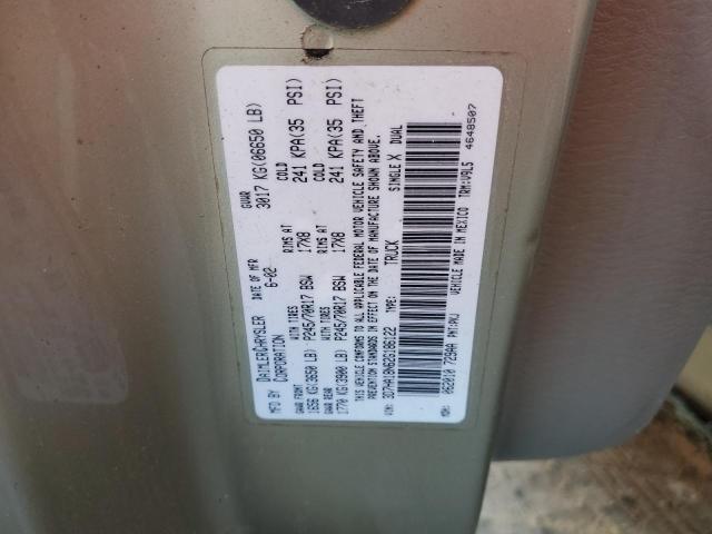 2002 Dodge Ram 1500 VIN: 3D7HA18N62G186122 Lot: 36909834