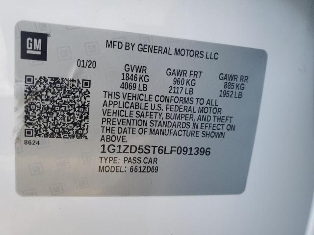 1G1ZD5ST6LF091396 | 2020 Chevrolet malibu lt