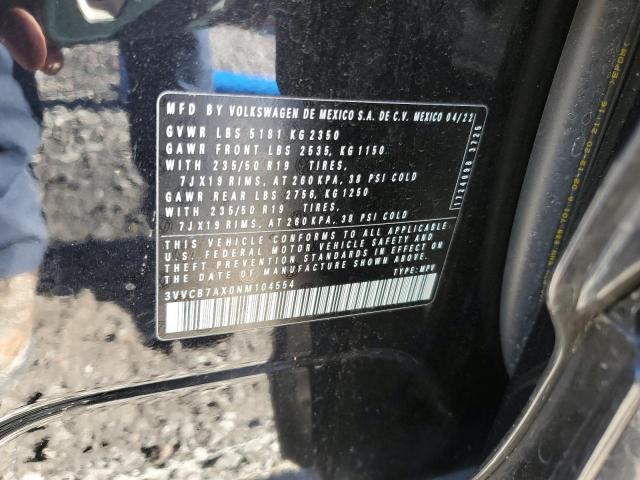 2022 VOLKSWAGEN TIGUAN SE 3VVCB7AX0NM104554