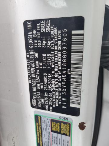 2016 KIA SORENTO EX - 5XYPHDA18GG097605