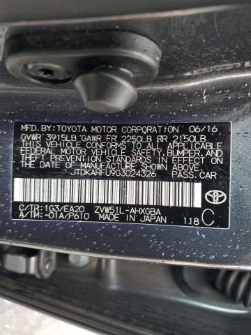 JTDKARFU9G3024326 | 2016 TOYOTA PRIUS