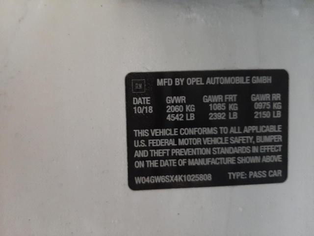 2019 BUICK REGAL AVEN - W04GW6SX4K1025808