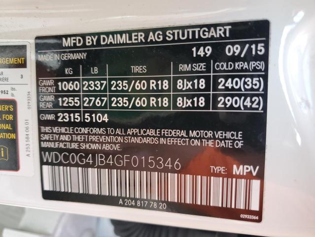 WDC0G4JB4GF015346 | 2016 MERCEDES-BENZ GLC 300